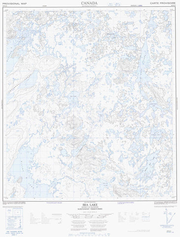 085N10 Bea Lake Canadian topographic map, 1:50,000 scale