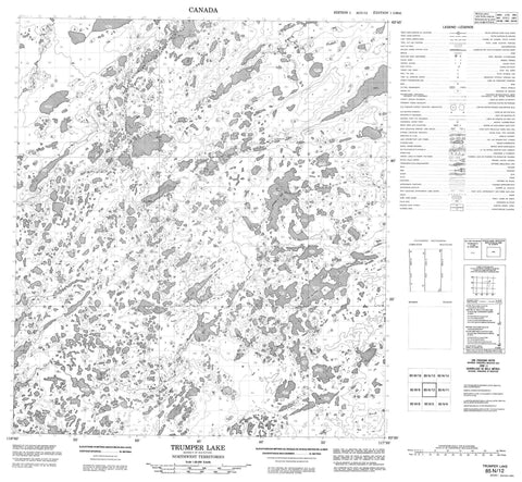 085N12 Trumper Lake Canadian topographic map, 1:50,000 scale