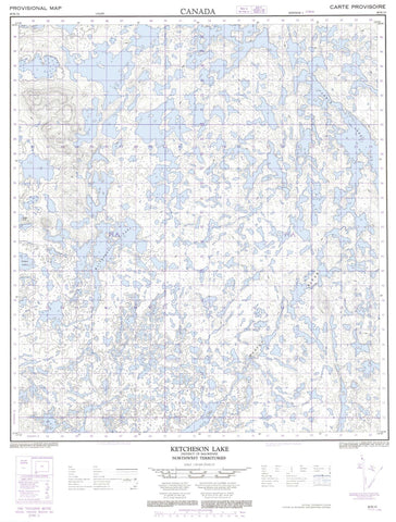 085N15 Ketcheson Lake Canadian topographic map, 1:50,000 scale