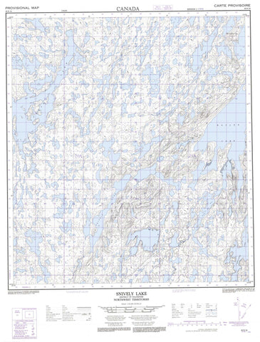 085N16 Snively Lake Canadian topographic map, 1:50,000 scale