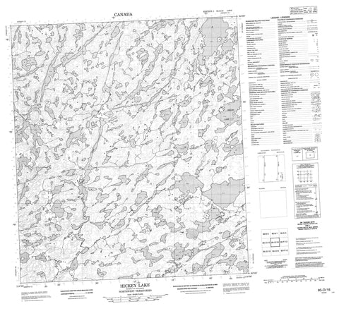 085O16 Hickey Lake Canadian topographic map, 1:50,000 scale