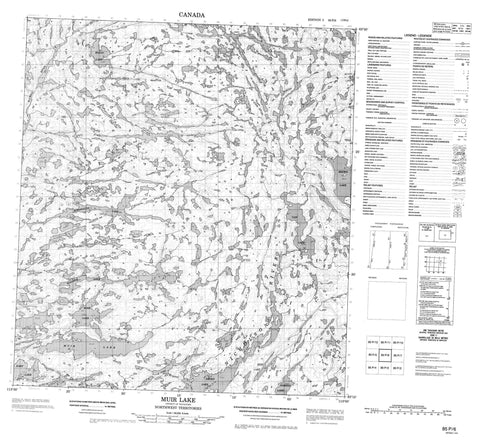 085P06 Muir Lake Canadian topographic map, 1:50,000 scale