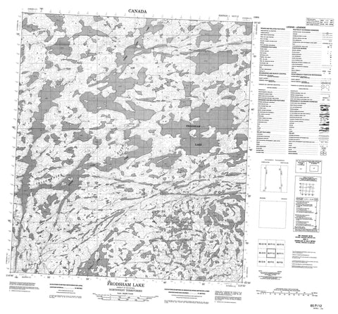 085P12 Frodsham Lake Canadian topographic map, 1:50,000 scale