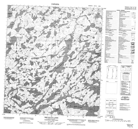 085P14 Squalus Lake Canadian topographic map, 1:50,000 scale