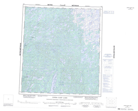 085P Upper Carp Lake Canadian topographic map, 1:250,000 scale