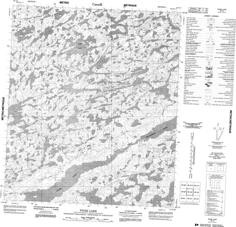 086A05 Piuze Lake Canadian topographic map, 1:50,000 scale