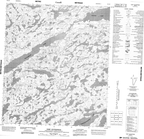 086A06 Fort Enterprise Canadian topographic map, 1:50,000 scale