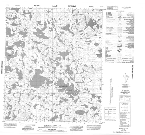 086A09 Beauparlant Lake Canadian topographic map, 1:50,000 scale