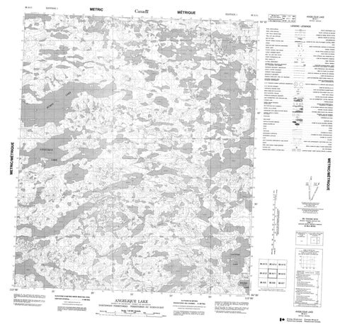 086A11 Angelique Lake Canadian topographic map, 1:50,000 scale