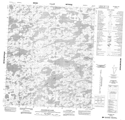 086A12 Baldhead Lake Canadian topographic map, 1:50,000 scale