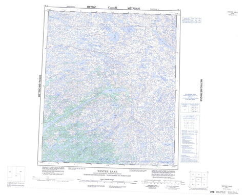 086A Winter Lake Canadian topographic map, 1:250,000 scale