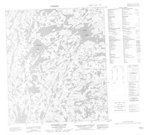 086B02 Cotterill Lake Canadian topographic map, 1:50,000 scale