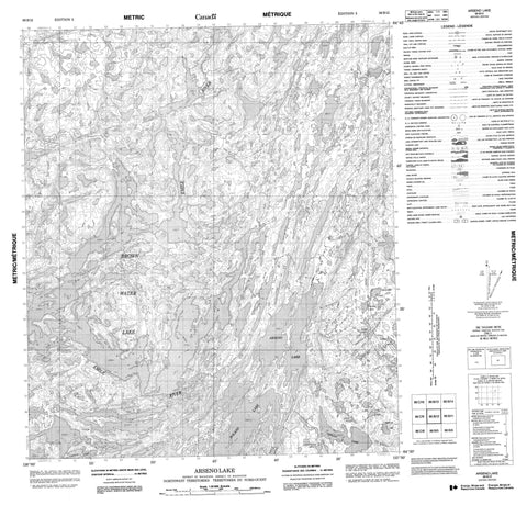 086B12 Arseno Lake Canadian topographic map, 1:50,000 scale