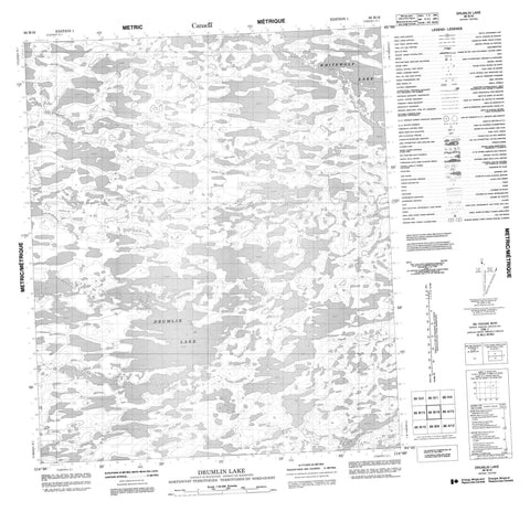 086B16 Drumlin Lake Canadian topographic map, 1:50,000 scale