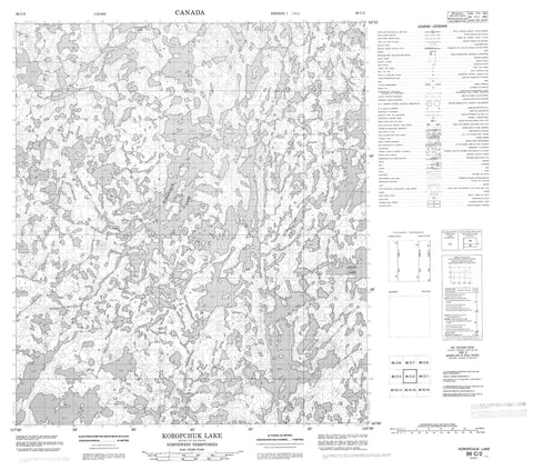 086C02 Koropchuk Lake Canadian topographic map, 1:50,000 scale