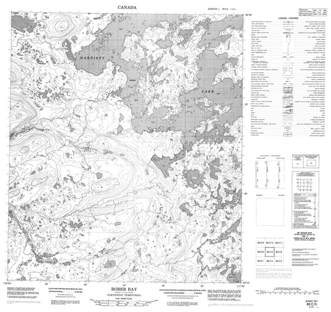 086C05 Bober Bay Canadian topographic map, 1:50,000 scale