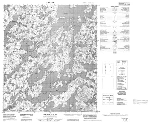 086C06 Lac Ste Croix Canadian topographic map, 1:50,000 scale