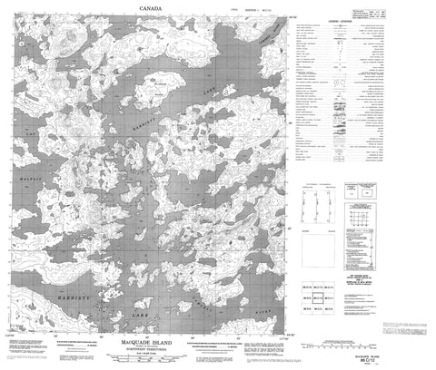 086C12 Macquade Island Canadian topographic map, 1:50,000 scale