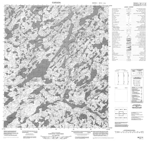 086C14 No Title Canadian topographic map, 1:50,000 scale