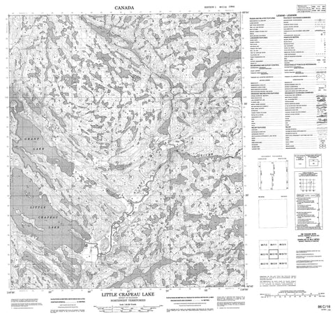 086C16 Little Crapeau Lake Canadian topographic map, 1:50,000 scale