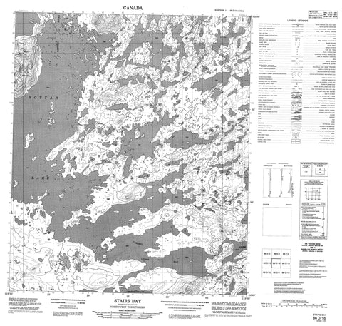 086D16 Stairs Bay Canadian topographic map, 1:50,000 scale