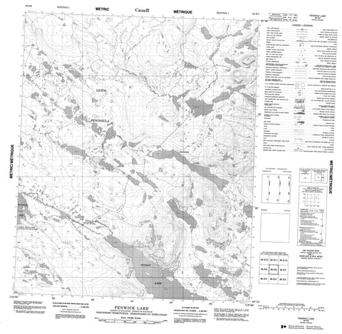 086E06 Fenwick Lake Canadian topographic map, 1:50,000 scale