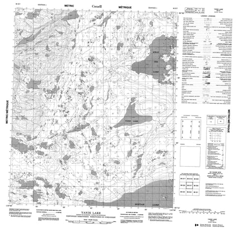 086E07 Yanik Lake Canadian topographic map, 1:50,000 scale