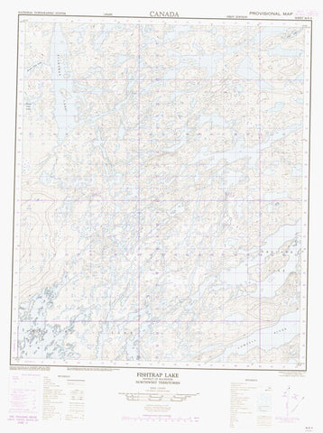 086E08 Fishtrap Lake Canadian topographic map, 1:50,000 scale