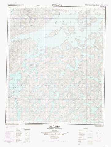 086E09 Rainy Lake Canadian topographic map, 1:50,000 scale