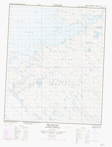 086E12 Neiland Bay Canadian topographic map, 1:50,000 scale