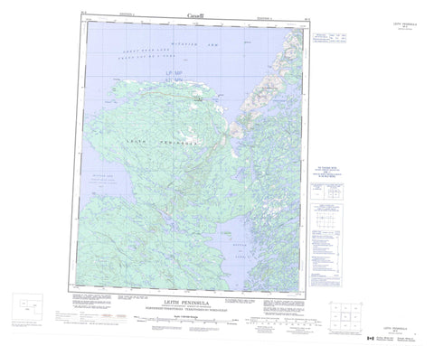 086E Leith Peninsula Canadian topographic map, 1:250,000 scale