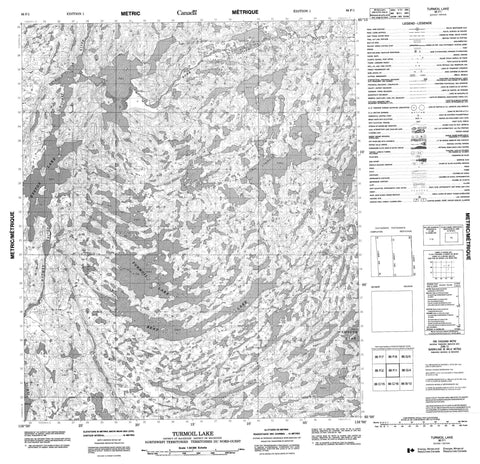 086F01 Turmoil Lake Canadian topographic map, 1:50,000 scale