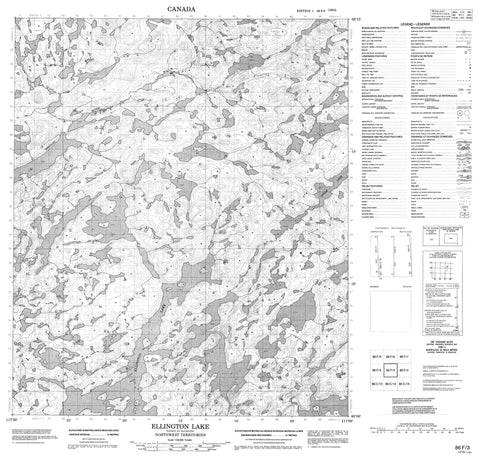 086F03 Ellington Lake Canadian topographic map, 1:50,000 scale