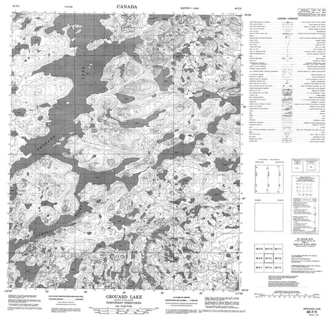 086F05 Grouard Lake Canadian topographic map, 1:50,000 scale