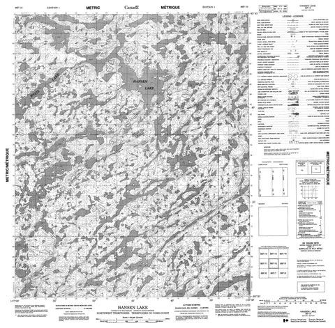 086F10 Hansen Lake Canadian topographic map, 1:50,000 scale