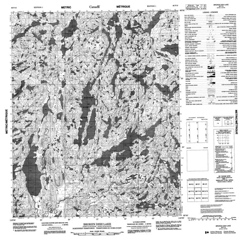 086F16 Broken Dish Lake Canadian topographic map, 1:50,000 scale