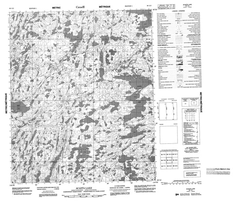 086G05 Acasta Lake Canadian topographic map, 1:50,000 scale