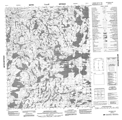 086G11 Scotstoun Lake Canadian topographic map, 1:50,000 scale