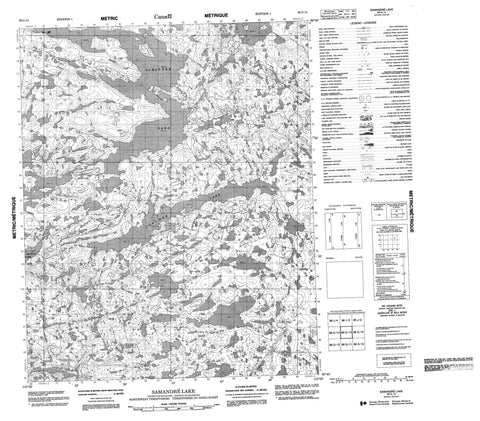 086G14 Samandre Lake Canadian topographic map, 1:50,000 scale