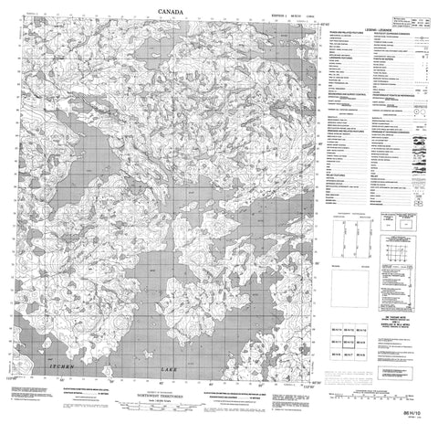 086H10 No Title Canadian topographic map, 1:50,000 scale