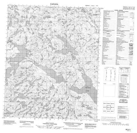 086H11 No Title Canadian topographic map, 1:50,000 scale