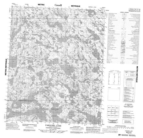 086H13 Carousel Lake Canadian topographic map, 1:50,000 scale