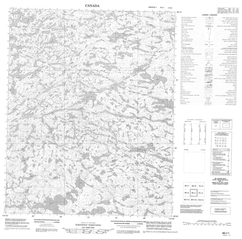 086I01 No Title Canadian topographic map, 1:50,000 scale