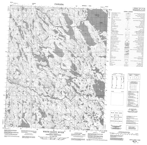 086I04 White Sandy River Canadian topographic map, 1:50,000 scale