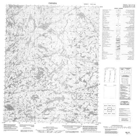 086I08 No Title Canadian topographic map, 1:50,000 scale