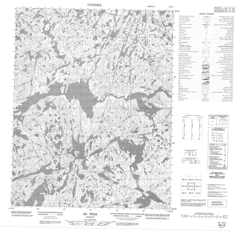 086I09 No Title Canadian topographic map, 1:50,000 scale