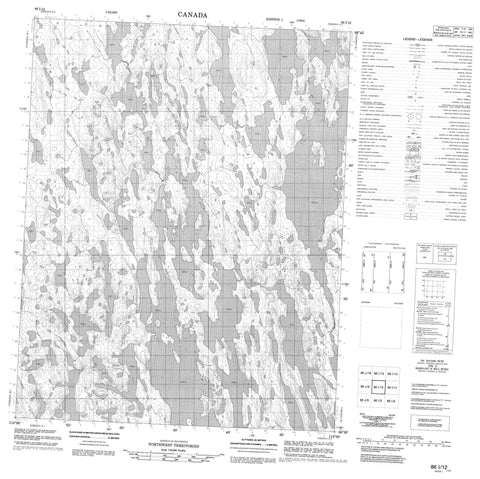 086I12 No Title Canadian topographic map, 1:50,000 scale