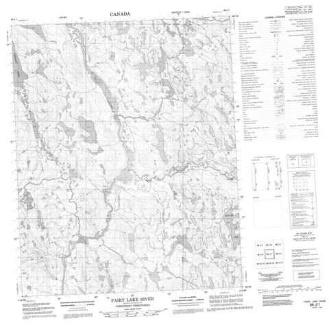 086J01 Fairy Lake River Canadian topographic map, 1:50,000 scale