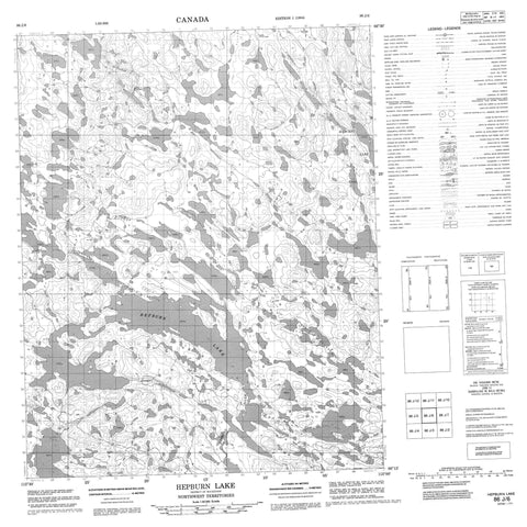 086J06 Hepburn Lake Canadian topographic map, 1:50,000 scale