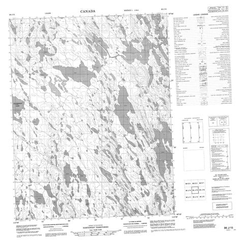 086J15 No Title Canadian topographic map, 1:50,000 scale